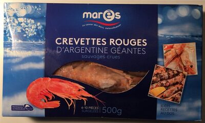 Crevettes rouges d’Argentine géantes sauvages crues