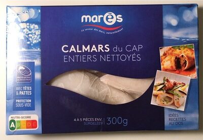 Calmars du Cap entiers nettoyés