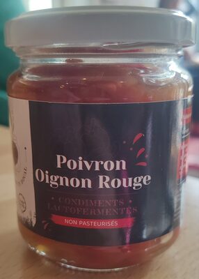Poivron oignon rouge condiments lactofermentés non pasteurisés