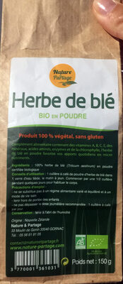 Herbe De Blé Bio poudre