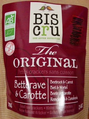 Petits crackers sans cuisson Betterave & Carotte