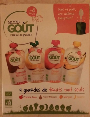 Gourdes de Fruits - Pomme Gala - Poire Williams - Mangue - Banane