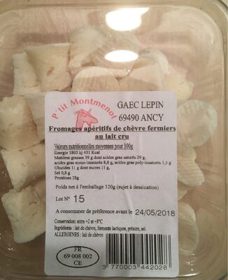 Fromages aperitifs de chevre fermier