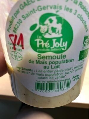 Semoule de mais population au lait