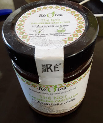 thé noir à l'ananas en gelée