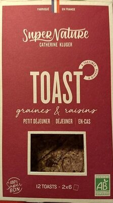 Toast graines et raisins