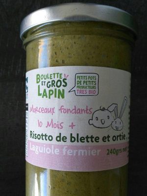 Risotto de blette et ortie laguiole fermier
