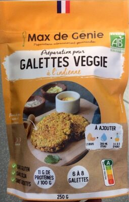 Préparation pour galettes veggie à l’indienne
