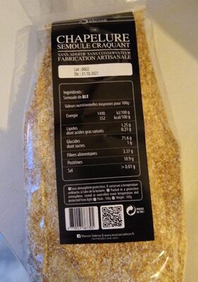 Chapelure semoule craquante