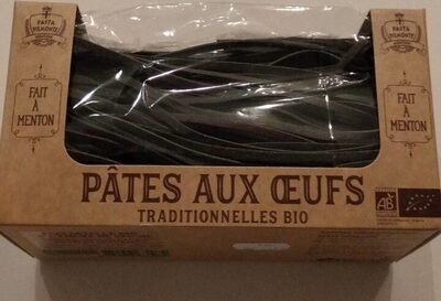 Pâtes aux oeufs à l'encre de seiche bio