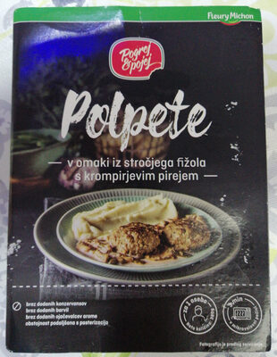 Polpeti v omaki iz stročjega fižola s krompirjevim pirejem