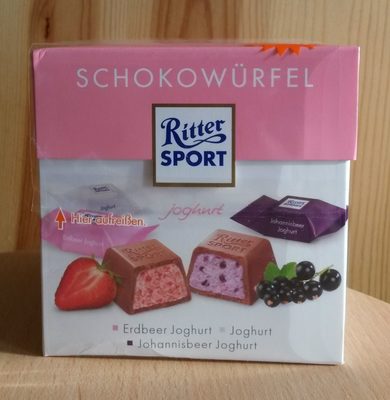 Schokowürfel: Erdbeer Joghurt, Joghurt, Johannisbeer Joghurt