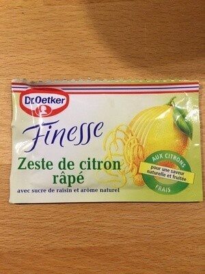 Geriebene Zitronenschale