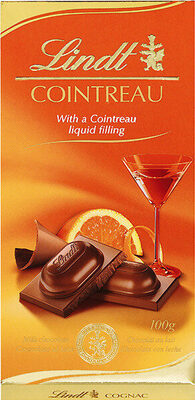 Milk chocolate with a cointreau liquid filling