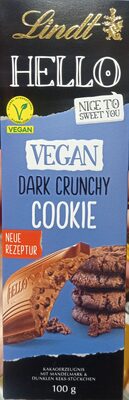 Vegan dark crunchy cookie