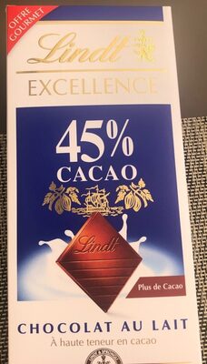 Lindt 45% cacao chocolat au lait