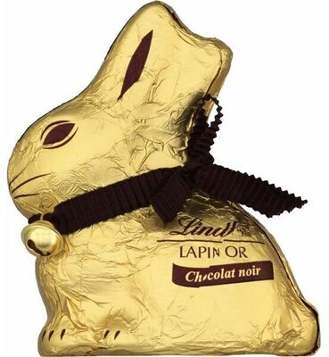 Lapin Or Chocolat Noir avec clochette