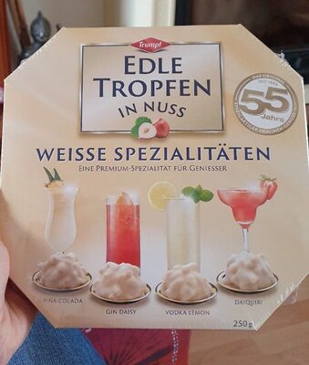 Edle Tropfen in Nuss weiße Spezialitäten