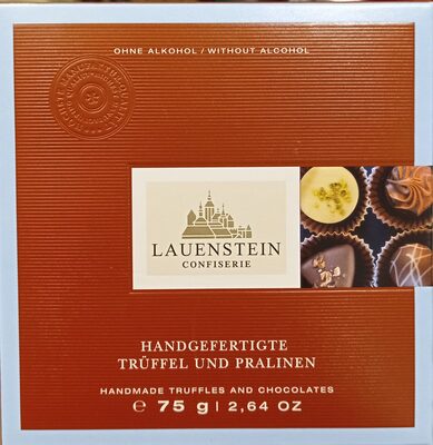 Handgefertigte Trüffel und Pralinen