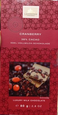 Cranberry Edel-Vollmilch-Schokolade 38%