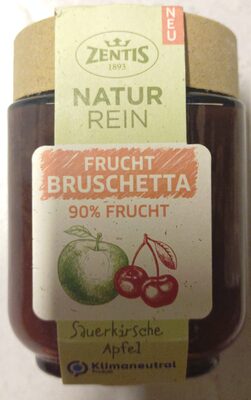 Frucht Bruschetta Sauerkirsche Apfel