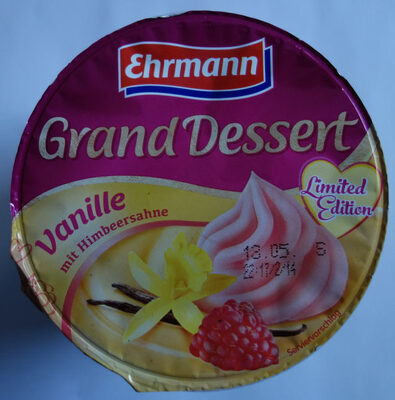 Grand Dessert Vanille mit Himbeersahne