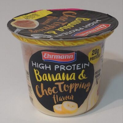 High protein banana & choc topping flavour