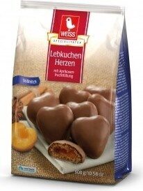 Weiss Lebkuchenherzen Vollmilch Gefüllt