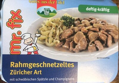 Rahmgeschnetzeltes Züricher Art mit schwäbischen Spätzle