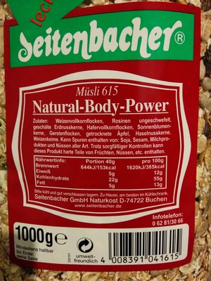 Müsli 615 Natural-Body-Power