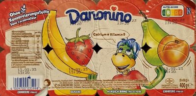 Danone Danonino Erdbeere / Banane / Pfirsich-Birne / Erdbeere 8 x 50g
