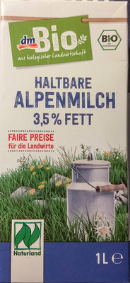 Haltbare Alpenmilch 3,5% Fett