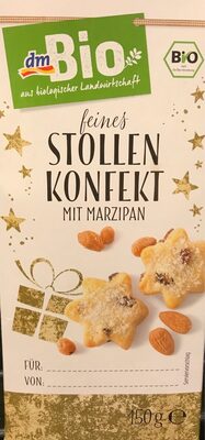Feines stollen Konfekt mit marzipan