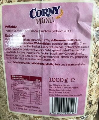 Müsli Früchte