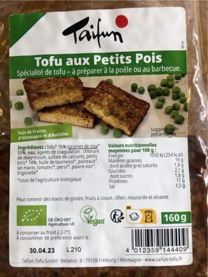 Tofu aux petits pois