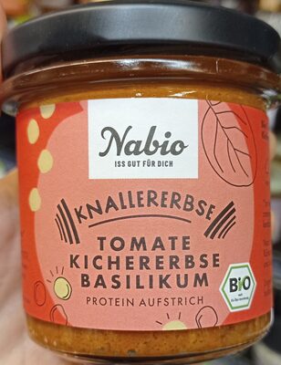Nabio Knallerbse Tomate  Kichererbse Protein Aufstrich 4013182020717