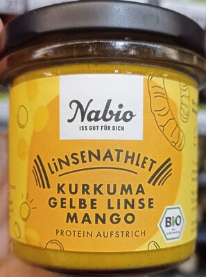 Linsenathlet Kurkuma Gelbe Linse Mango Protein Aufstrich
