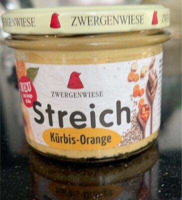 Zwergenwiese Streich Kürbis Orange 4019736008873 Veganer Bio Brotaufstrich aus Sonnenblumenkernen, Kürbis und Orange