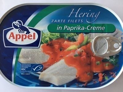 Heringfilet Paprikacreme