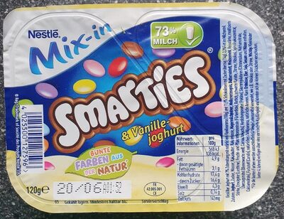 Nestle Smarties Vanillejoghurt 4025500127596 Mix In Vanillejoghurt & Smarties