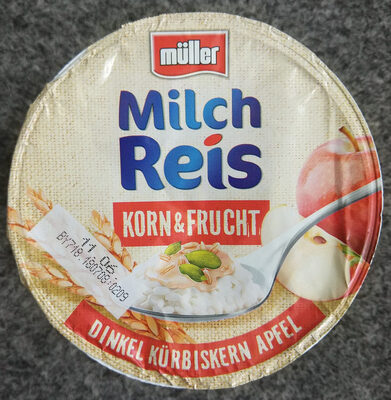 Milchreis Korn&Frucht Dinkel Kürbiskern Apfel