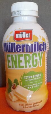 Müllermilch ENERGY Weißen Schoko-Geschmack & Moringa-Extrakt