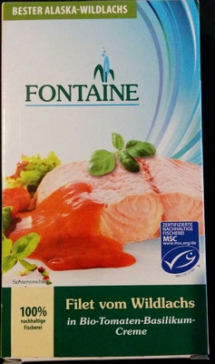 Filet vom Wildlachs in Bio-Tomaten-Basilikum-Creme