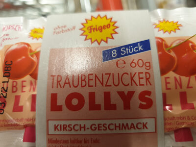 Traubenzucker Lollys Kirschgeschmack