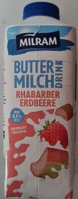 Buttermilch Drink - Rhabarber Erdbeere