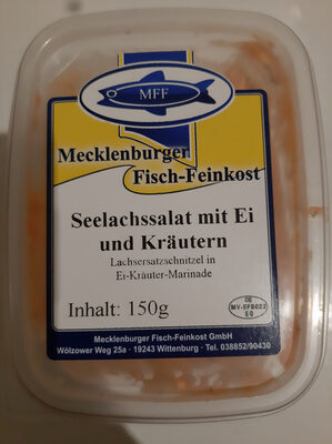 Seelachssalat mit Ei und Kräutern