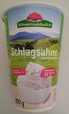 Schlagsahne wärmebehandelt