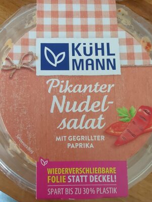 Pikanter Nudelsalat mit gegrillter Paprika