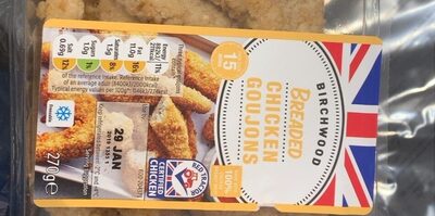 Breaded chicken goujons