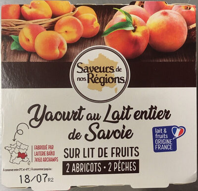 Yaourt au lait entier de Savoie  Abricot ou Pêche